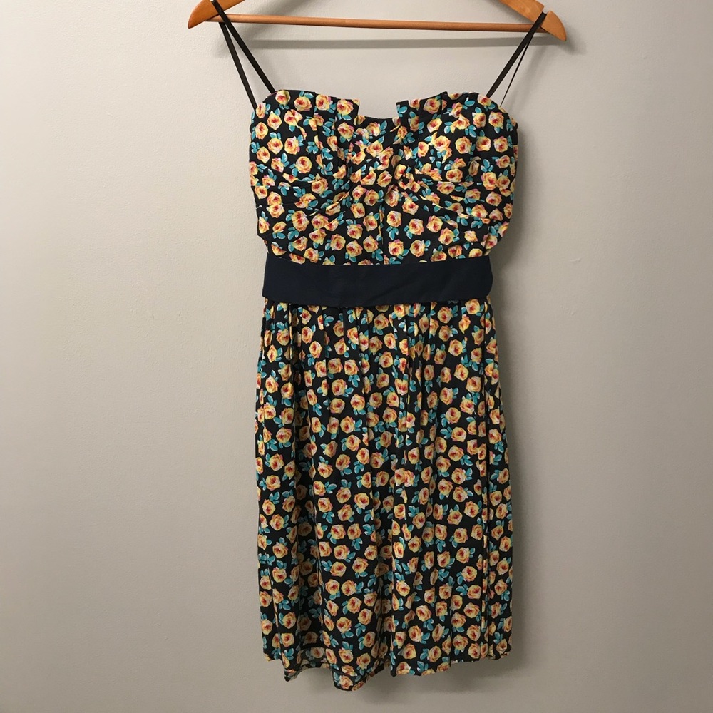 NEW Triangles Navy, Floral Print Dress